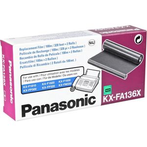 Panasonic KX-FA136X faxbenodigdheid Zwart Faxlint 2 stuk(s)