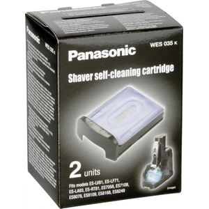 Panasonic WES035 Lot de 2 cartouches de nettoyage pour rasoirs ES7109, ES7058, ES8078, ES8109, ES8168, ES8243 et ES8249