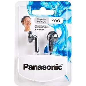 Panasonic RPHV094 High-Fidelity In-Ear Hoofdtelefoon - Premium Audiokwaliteit met Compact Ontwerp, Langdurig Comfort-Fit, Verlengde 1,2 m kabel voor bewegingsgemak - Slanke zwarte afwerking