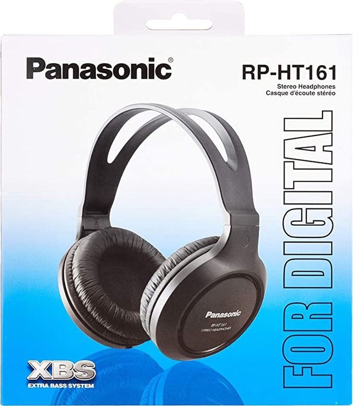 Panasonic Hifi Hoofdtelefoon - 2m Kabel, 10-27.000 Hz, 30mm Converter, Zwart