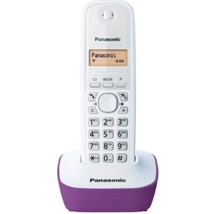 Panasonic KX-TG1611FRF DECT Draadloze Telefoon zonder antwoordapparaat, Paars/Wit