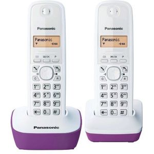 Panasonic - KX-TG1612FRF - DECT-telefoon - Paars/Wit - Draadloos