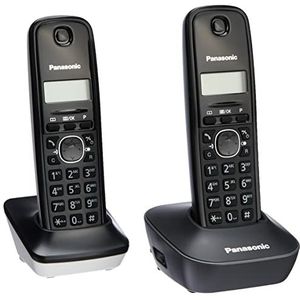 Draadloze telefoon Panasonic Corp. KX-TG1612SP1 Wit Zwart (2 pcs)