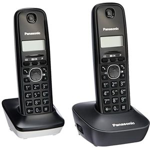 Panasonic - DECT Duo Pack - Draadloze Vaste Telefoon - Zwart - Inclusief 2 Handsets en Basisstation