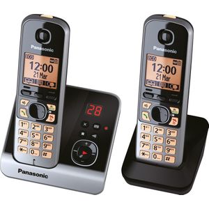 Panasonic KX-TG6722GB, Telefoon, Zilver, Zwart