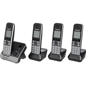 Panasonic KX-TG6724GB, Telefoon, Zilver, Zwart