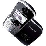 Panasonic Kx-Tg6812Gb DECT Draadloze Telefoon, 4,6 Cm/1,8 Inch, Grafische Display, Zwart