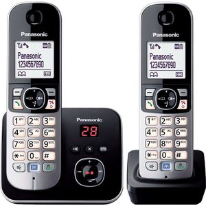 Panasonic - KX-TG6822GB - Draadloze Telefoon - Wit - Dect met Groot LCD-Scherm