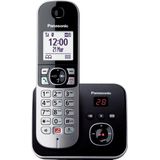 Panasonic KX-TG6861JTB Draadloze digitale telefoon met digitale berichten, basiseenheid en unieke ontvanger, oproep-ID, oproepvergrendeling, automatische oproepvergrendeling, display