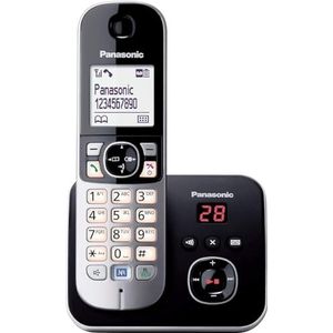 Panasonic KX-TG6821 Téléphone DECT Identification de l'appelant Noir, Argent