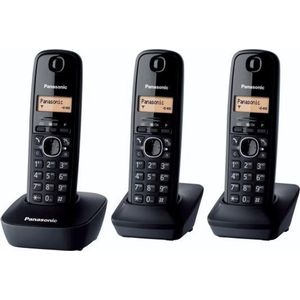 Panasonic KX-TG1613 DECT-telefoon Nummerherkenning Zwart