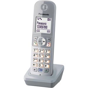 Panasonic KX-TGA681, Silber, 4,57 cm (1.8 Zoll), 103 x 65 Pixel, Monochrom, Weiß, Nickel-Metallhydrid (NiMH)