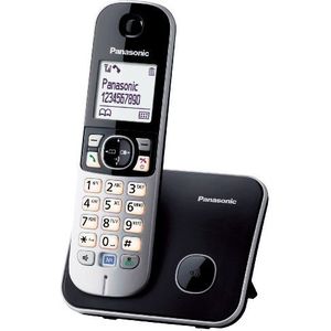 Draadloze telefoon Panasonic KX-TG6811FRB Wit Zwart Zwart/Zilverkleurig