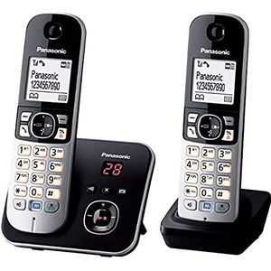 Draadloze telefoon Panasonic KX-TG6822FRB Zwart Grijs