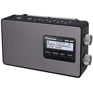 Panasonic draagbare FM-radio RF-D10EG-K I frequenties: FM/DAB/DAB 2W HP 10 cm equalizer 5 presets klok zwart LCD-scherm, Franse versie