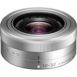 Panasonic Lumix H-FS12032E-S 12-32mm lens voor G-serie camera (MEGA O.I.S beeldstabilisator, 2 asferische lenzen) zilver