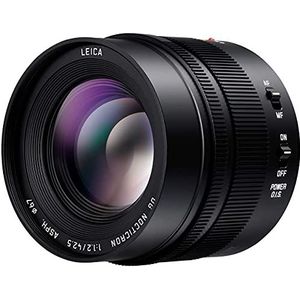 Panasonic LEICA 42,5 mm F1.2 | Vaste brandpuntsafstand lens H-NS043E (groot diafragma F1.2, gestabiliseerd, equiv. 35 mm: 85 mm) Zwart - Compatibel met Micro 4/3 Panasonic & Olympus mount