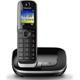 Panasonic KX-TGJ310GB familie telefoon zonder antwoordapparaat (draadloze telefoon, stralingsarm, telefoonbescherming, DECT basisstation, handsfree) zwart