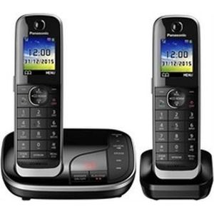 PANASONIC DECT-Telefon KX-TGJ322GB, mit AB, Duo, schwarz