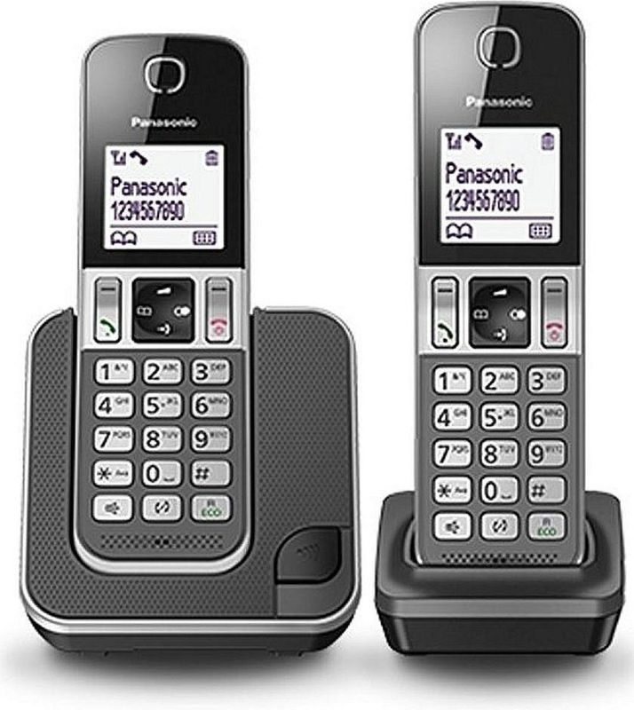 Panasonic KX-TGD312NLG Huistelefoon - Set van Twee - Draadloos - LCD-Scherm - DECT Veiligheid
