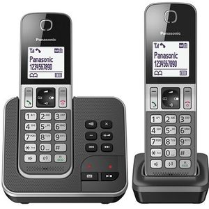 Panasonic KX-TGD322 DECT-Telefoon DUO-set met antwoordapparaat - Zwart