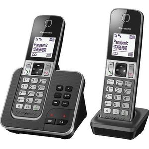 Panasonic KX-TGD322 - Duo DECT telefoon - Antwoordapparaat - Zwart
