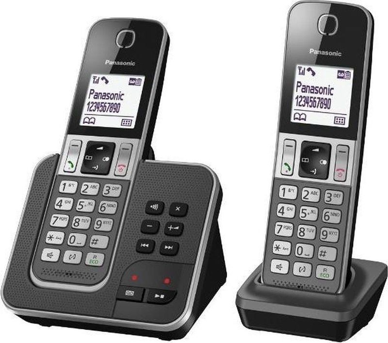 Panasonic KX-TGD322 - Duo DECT telefoon - Antwoordapparaat - Zwart