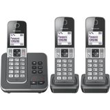 Panasonic KX-TGD323 - Trio DECT telefoon - Antwoordapparaat - Zwart