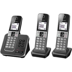 Panasonic KX-TGD323 - Trio DECT telefoon - Antwoordapparaat - Zwart