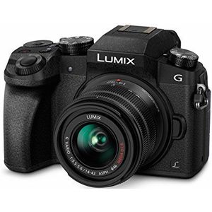 Panasonic DMC-G70KEG-K Lumix Systeemcamera (16 megapixels, 4K video, 7,5 cm (3 inch) touchscreen, WiFi) met lens Lumix G Vario F3,5-5,6/14-42 Asph/OIS zwart