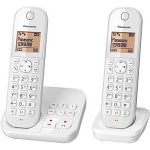 Panasonic KX-TGC422G - Schnurlostelefon - Anrufbeantworter mit Rufnummernanzeige - DECT - weiß + zusätzliches Handset