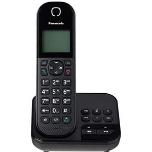 Panasonic KX-TGC420FRB Digitale telefoon, draadloos, digitaal antwoordapparaat, eenvoudige basis en handset, handsfree, oproepidentificatie, blokkering van ongewenste oproepen, Eco Plus, LCD, zwart