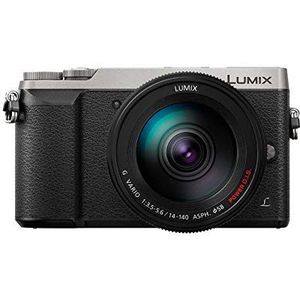 Panasonic Lumix GX80H Hybride camera Compact + lens Lumix 14-140 mm (sensor 4/3 16 MP, dubbele stabilisatie, vizier, inline display, tact., AF DFD, video 4K) zilver - Franse versie