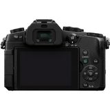 Panasonic Lumix DMCG81MEGK camera (16 MP, 4K, Dual I.S., OLEDSucher, 7,5 cm touchscreen, Objektiv 12-60 mm, zwart)