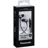 Panasonic RP-TCM360E-K In-Ear koptelefoon (oordopjes, headset, 3 paspoorten (S/M/L), ergonomisch design, zwart