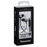 Panasonic RP-TCM360E-K In-Ear koptelefoon (oordopjes, headset, 3 paspoorten (S/M/L), ergonomisch design, zwart