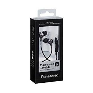 Panasonic RP-TCM360E-K In-Ear koptelefoon (oordopjes, headset, 3 paspoorten (S/M/L), ergonomisch design, zwart