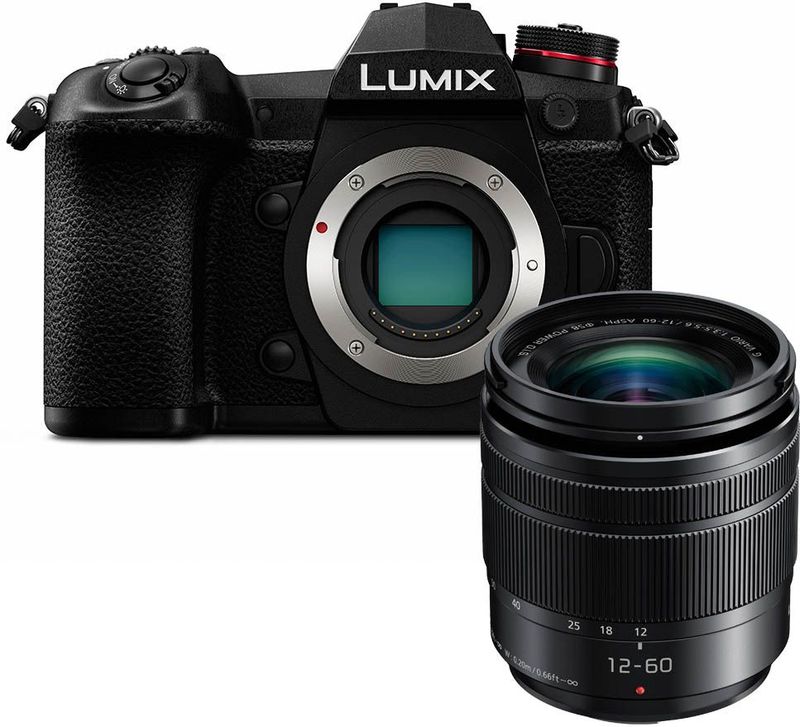 Panasonic Lumix DC-G9MEG-K Systeemcamera met 12-60mm lens (20 MP, 4K/6K, Dual I.S., stof en spatwaterdicht, zwart)