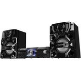 Panasonic SC-AKX710E-K Mini-muziekinstallatie (Bluetooth, CD, radio (FM), karaoke-functie, USB, AUX-IN, DJ Jukebox, 2.000 Watt RMS), zwart