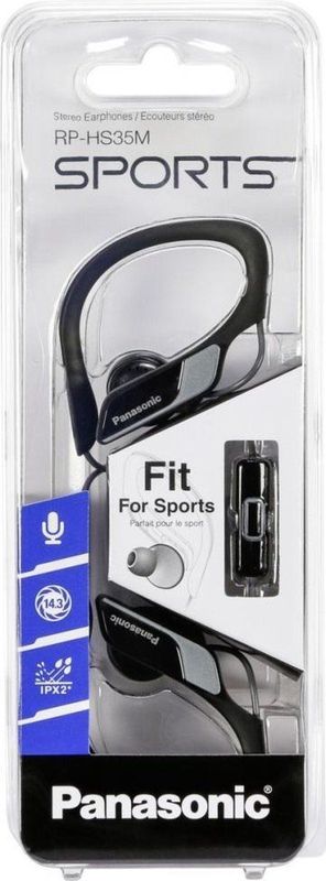 Panasonic RP-HS35ME-K (Bedraad), Koptelefoon, Zwart