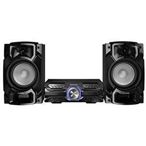 Panasonic SC-AKX320 high-performance geluidsinstallatie voor thuis, 450 W, 16 cm woofer, 6 cm tweeter, Bluetooth, USB-dual, CD, AUX, DJ-jukebox, DJ-functie, HiFi, helder geluid, zwart