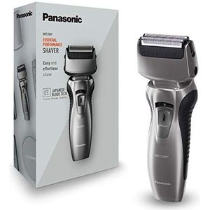 Panasonic ES-RW33-H503 Wet & Dry scheerapparaat met laadstation en dubbele scheerkop, zilverkleurig