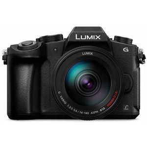 Panasonic Lumix DMC-G80HAEGK DSLM camera, 16 MP-sensor, 4 K-modus, 5-assige dual-image stabilisator, post focus, focus stacking, lens 14-140 mm, zwart