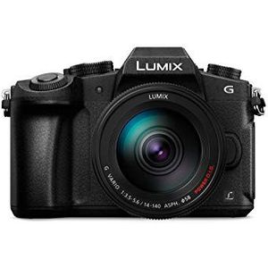 Panasonic Lumix DMC-G80HA EVIL camera (16 MP, 3 inch display, optisch, 5-assen, OLED-zoeker, RAW, WLAN, 4K) set met Lumix Vario lens 14-140 mm/F3.5-5.6 II) zwart