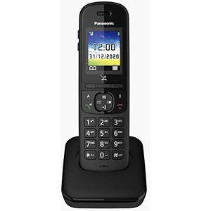 Panasonic KX-TGH710 Draadloze telefoon, kleurendisplay, handsfree, volumeregeling, schokbestendig, niet-storingsmodus, Eco Mode Plus, elegant minimalistisch design, zwart