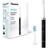 Panasonic EW-DM81-K503 Brosse à dents électrique, 2 têtes incluses, minuteur, 2 modes de fonctionnement, design ergonomique, 31 000 mouvements par minute, vibrations soniques, noir