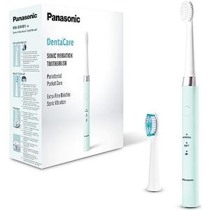 Panasonic EW-DM81-G503 Elektrische tandenborstel, 2 koppen inbegrepen, timer, 2 bedrijfsmodi, ergonomisch design, 31.000 minuten bewegingen, sonische trillingen, groen