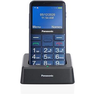 PANASONIC KX-TU155, Mobiele telefoon, GSM / Dual Band, Geheugen: 32 GB, Scherm TFT 2,4 inch, Camera 0,3 MP, Blauw