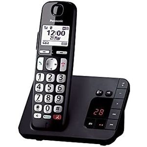 Panasonic KX-TGE250 Draadloze telefoon, verbeterd volume, belblokkering, oproepherkenning, ideaal voor senioren, eenvoudig te bedienen