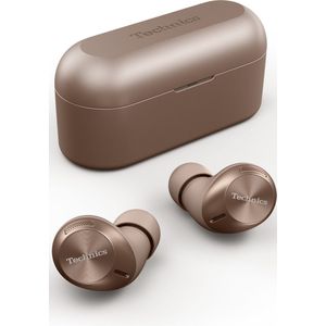 Technics EAH-AZ40E-N Draadloze Bluetooth-hoofdtelefoon, multipoint, comfortabele in-ear hoofdtelefoon, geïntegreerde microfoon, aanpasbare pasvorm, tot 7,5 uur speeltijd, roségoud